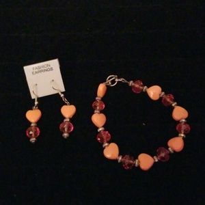 Handmade Orange heart set
